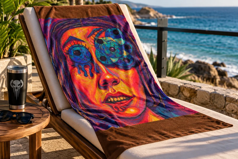 All Eyes on Her Beach Towel