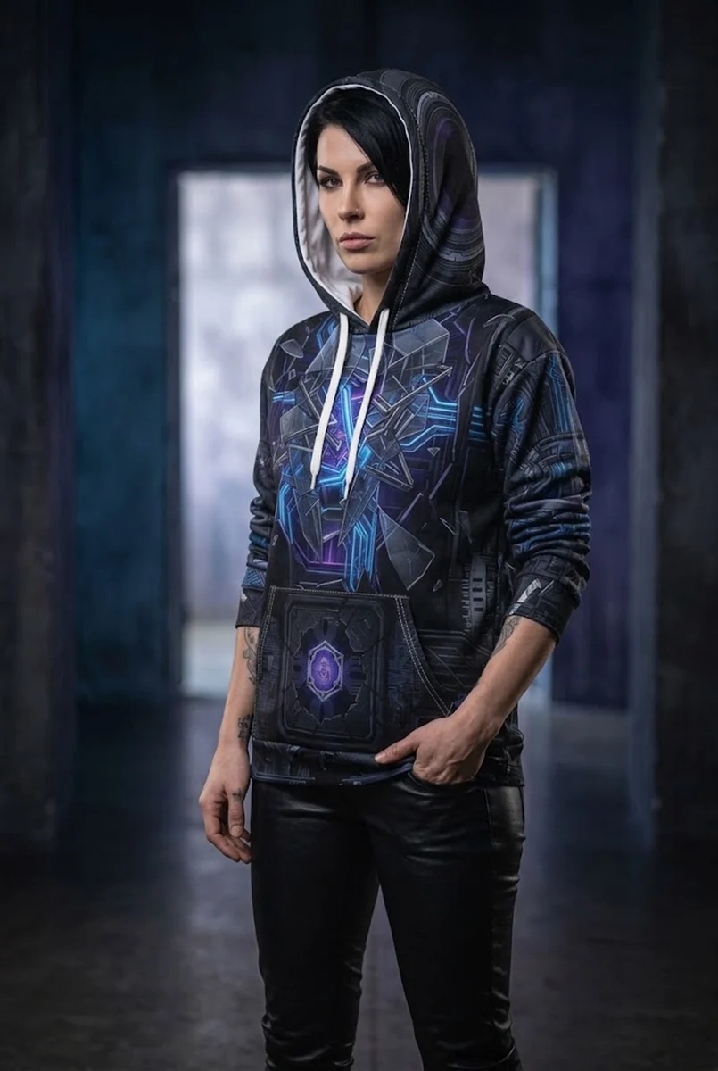 ZERO TRUST | Cyberpunk AOP Hoodie