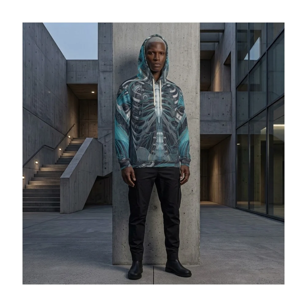 GHOST IN THE MACHINE Cyberdelia Skunkworks | All-Over Print Hoodie
