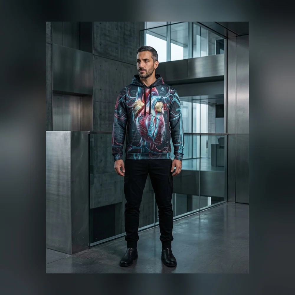 VITAL SIGNS Cyberdelia Skunkworks · All-Over-Print Hoodie