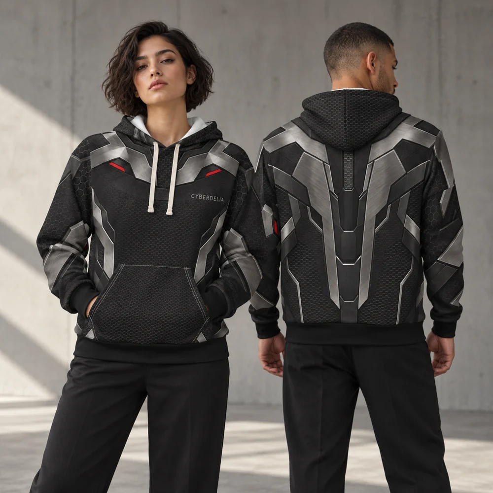 CYBERDELIA — IRON VECTOR AOP Hoodie