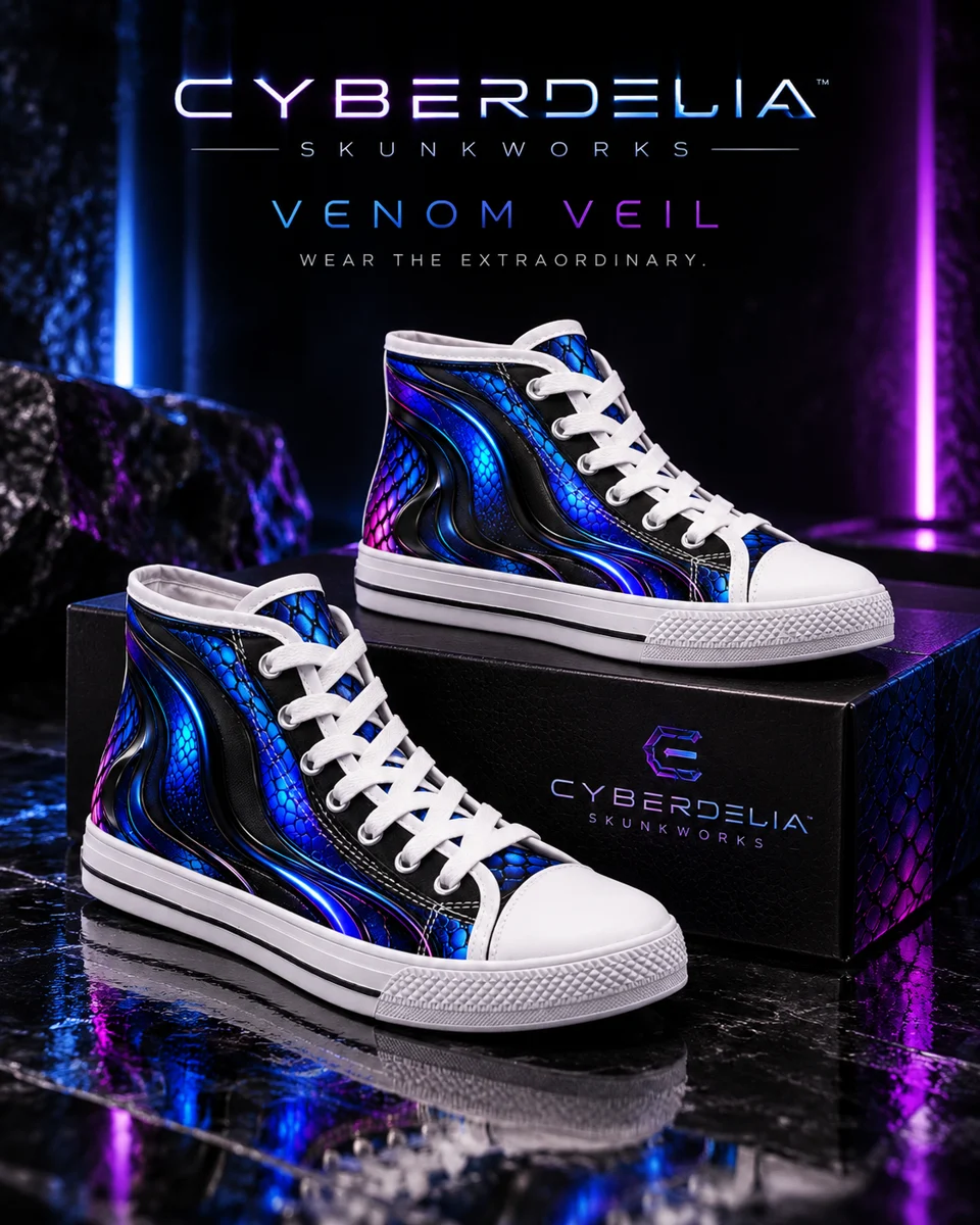 VENOM VEIL Women's High-Top Sneakers | Cyberdelia Skunkworks