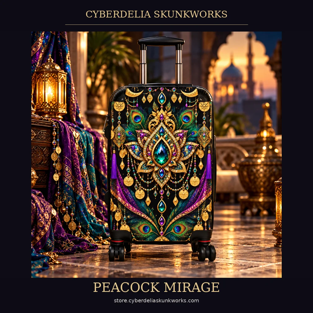 Peacock Mirage | Hard-Shell Spinner Suitcase