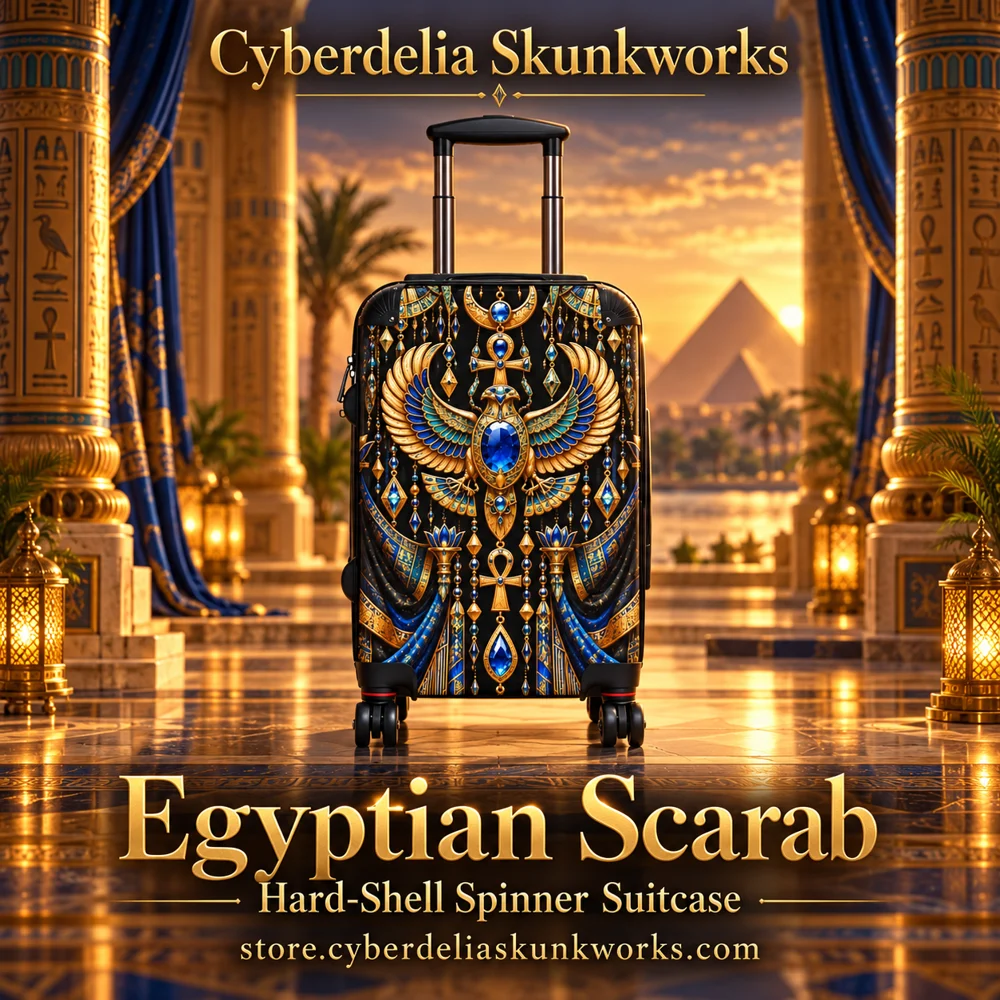 Egyptian Scarab | Hard-Shell Spinner Suitcase